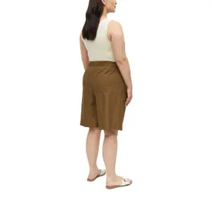 High-Waisted Relaxed Fit Wide Leg Lightweight Mixed Cotton Trousers Women s.Oliver image-5