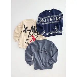 Oversized Sweatshirt with Front, Back Print and Christmas Design for Children s.Oliver image-2