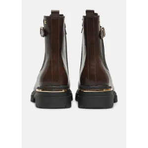 Leather Look Ankle Boots Women s.Oliver Chelsea image-4