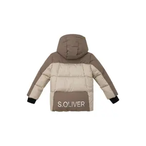 Outdoor Hooded Jacket with Colour Blocking - Water-Repellent Child s.Oliver image-1