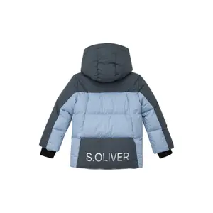 Outdoor Hooded Jacket with Colour Blocking - Water-Repellent Child s.Oliver image-1