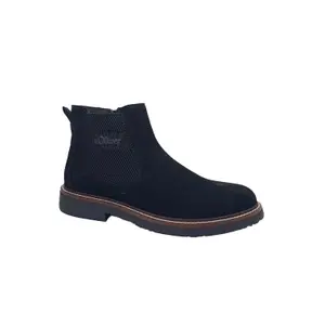 Leather Ankle Boots with Elastic Inserts s.Oliver