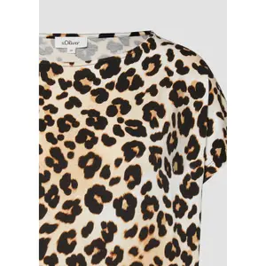 T-shirt από μαλακό jersey με σχέδιο λεοπάρδαλης γυναικείο s.Oliver image-6