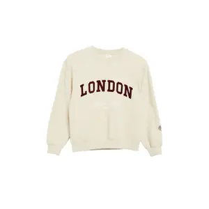Oversized Sweatshirt with Embroidery and Flocked Print - Brushed Interior Girl s.Oliver image-2