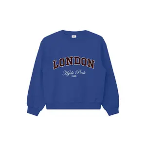 Oversized Sweatshirt with Embroidery and Flocked Print - Brushed Interior Girl s.Oliver image-0