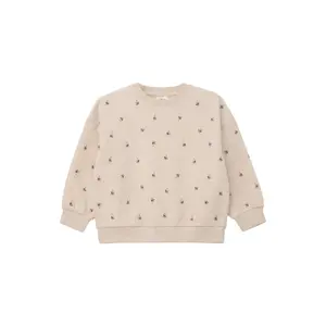 Oversized Sweatshirt with Floral Embroidery - Fleece-Lined Girl s.Oliver image-0