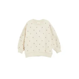 Oversized Sweatshirt with Floral Embroidery - Fleece-Lined Girl s.Oliver image-2