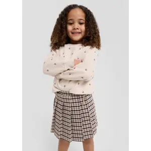 Oversized Sweatshirt with Floral Embroidery - Fleece-Lined Girl s.Oliver image-5