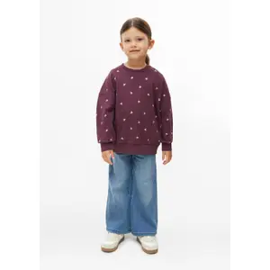 Oversized Sweatshirt with Floral Embroidery - Fleece-Lined Girl s.Oliver image-6