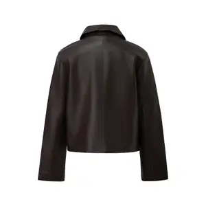 Veste en similicuir nappa col de chemise coupe droite bitter femme s.Oliver image-1