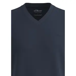 T-shirt από βαμβάκι με V λαιμόκοψη και εκτυπωμένο λογότυπο σε Μεγάλο Μέγεθος s.Oliver image-4
