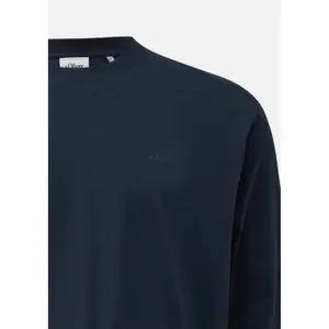 Long Sleeve Cotton T-Shirt with Logo Big Size s.Oliver image-1