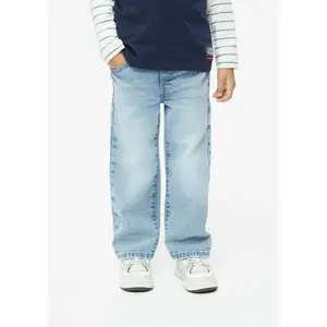Pull-on Baggy Jeans Relaxed Fit Mid-Rise Wide Leg Used Effect Child s.Oliver image-4