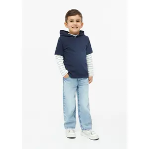 Pull-on Baggy Jeans Relaxed Fit Mid-Rise Wide Leg Used Effect Child s.Oliver image-5