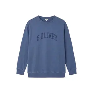 Sweatshirt garment dye med logo dam s.Oliver image-0