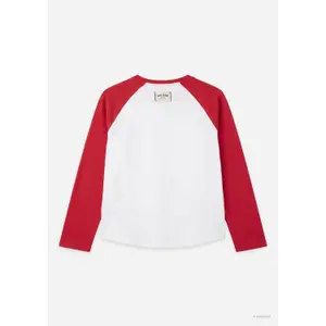 Women's Regular Fit Long Sleeve Contrast Raglan T-shirt with Logo Patch s.Oliver image-1
