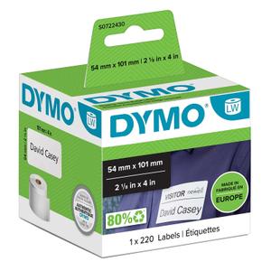 Rulle med 220 klæbende etiketter Dymo LabelWriter