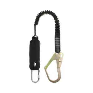 Elastic Safety Lanyard with External Shock Absorber Safety Jogger image-0