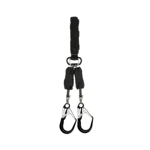 Línea de vida doble auto-retractable con ganchos de aluminio Safety Jogger