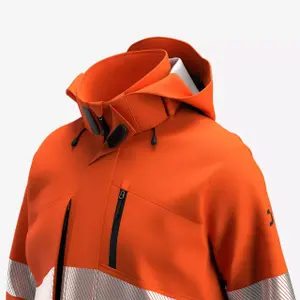 High visibility waterproof softshell jacket Safety Jogger Works image-2
