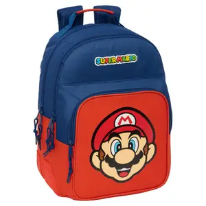 Double Front Pocket Backpack Safta Super Mario Bros Mamma Mia