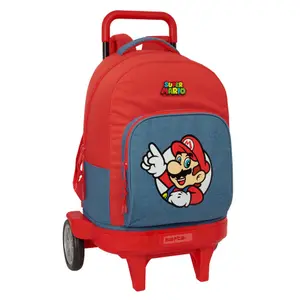 Mochila escolar con carro con ruedas Safta Super Mario