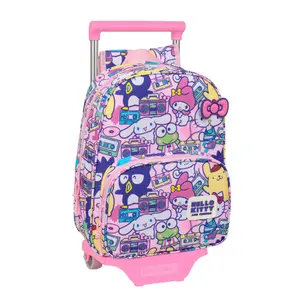 Mochila con carro de ruedas desmontable Safta Hello Kitty & Friends