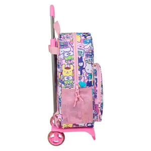 Mochila con carro de ruedas removible de doble cursor Safta Hello Kitty & Friends image-2