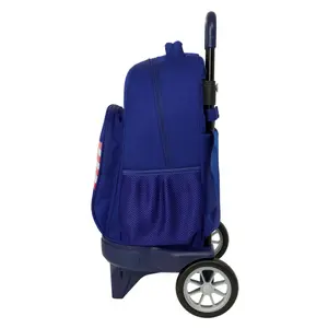 Mochila escolar con carro con ruedas Safta Atletico de Madrid image-2