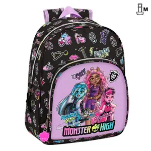 Zaino trolley da bambina Safta Monster High 28x34x10 cm