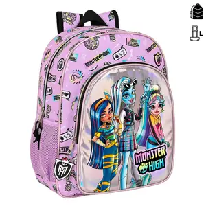 Zaino trolley da bambina Safta Monster High 32x38x12 cm