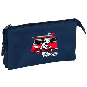 3 compartments pencil case for children Safta image-0