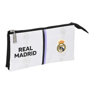 Children's 3-compartment pencil case Safta Real Madrid image-0