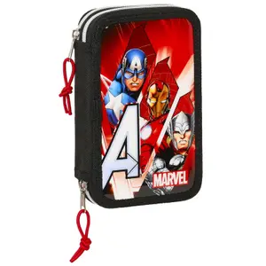 28-piece children's double Pencil case Safta Marvel Avengers Infinity image-0