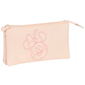 Estojo triplo para lápis para raparigas Safta Disney Minnie Baby image-0