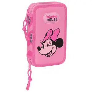 Girls' double pencil case Safta Disney Minnie Indigo image-0
