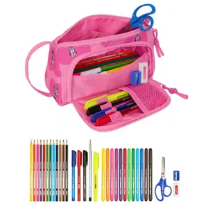 Trousse remplie avec poche rabattable fille Safta Disney Minnie Loving Spring image-3