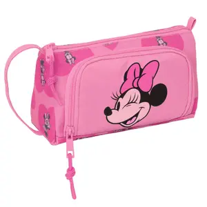 Girls' pencil case with hinged pocket without stationery Safta Disney Minnie Loving image-0