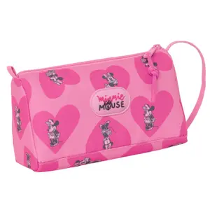 Girls' pencil case with hinged pocket without stationery Safta Disney Minnie Loving image-1