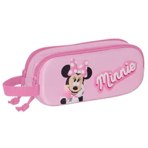 Girls' double pencil case Safta Disney Minnie 3D image-0