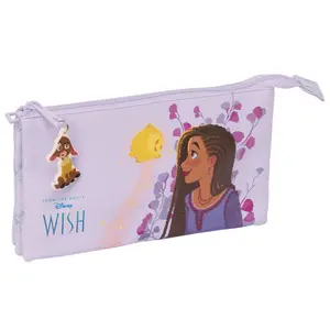 Estojo triplo para lápis para raparigas Safta Disney Wish image-0