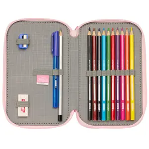 28-piece double Pencil case for girls Safta Disney Princess Summer Adventures image-3