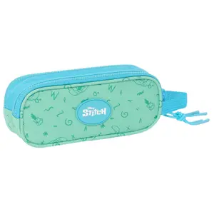 Girls' double pencil case Safta Disney Stitch Aloha image-1