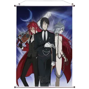 Wall decoration Sakami Black Butler Sebastian, Grell & Pluto image-0