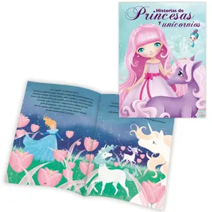 120 page fairy tale book princesses and unicorns Saldana image-1