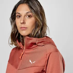 Women's zip-up hooded hiking jacket Salewa Puez Altavia image-4