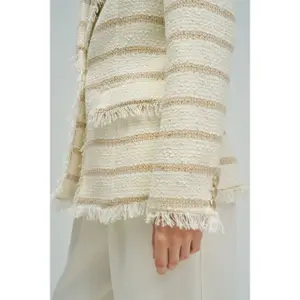 Striped Tweed Blazer for Women Salsa Jeans image-3
