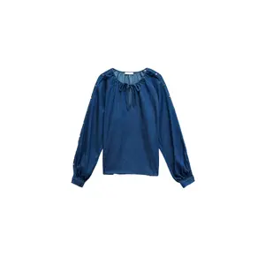 Bluzka z długim rękawem z lekkiego denimu damska Salsa Jeans image-0