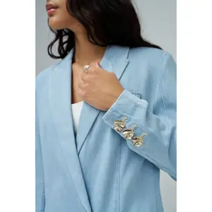 Light Denim Blazer Women Salsa Jeans image-3