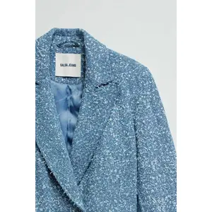Jeansblazer med jacquardmönster och paljetter dam Salsa Jeans image-4